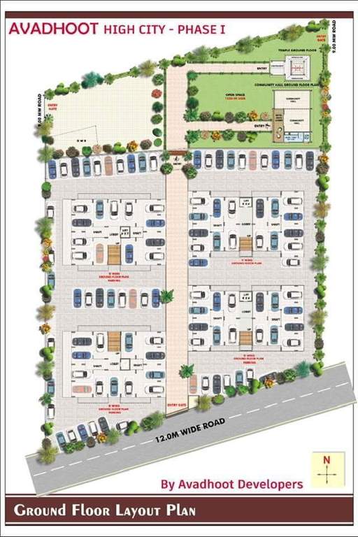  high city phase 1 High City Phase 1 Wing A Cluster Plan for ground Floor