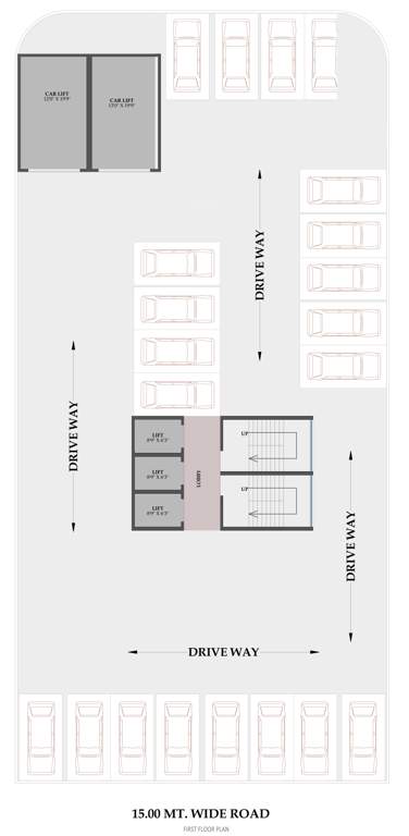  pushpak pride Pushpak Pride Cluster Plan for 1st Floor