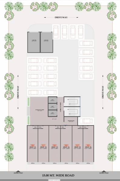  pushpak-pride Pushpak Pride Cluster Plan for ground Floor
