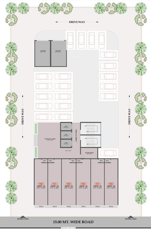 pushpak pride Pushpak Pride Cluster Plan for ground Floor