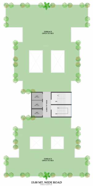  pushpak-pride Pushpak Pride Cluster Plan for Terrace Floor