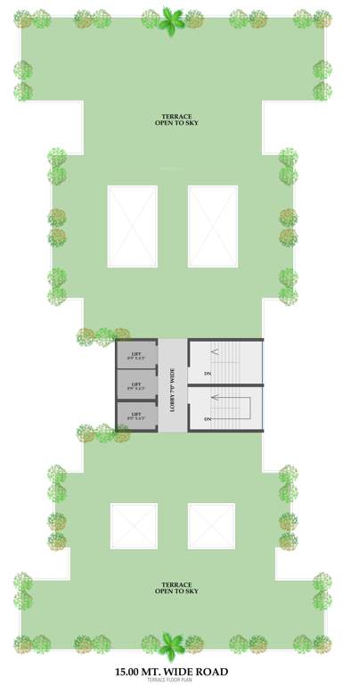  pushpak pride Pushpak Pride Cluster Plan for Terrace Floor