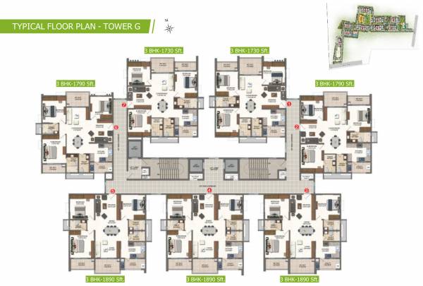  mirabilia-phase-ii Tower G Cluster Plan for Typical Floor