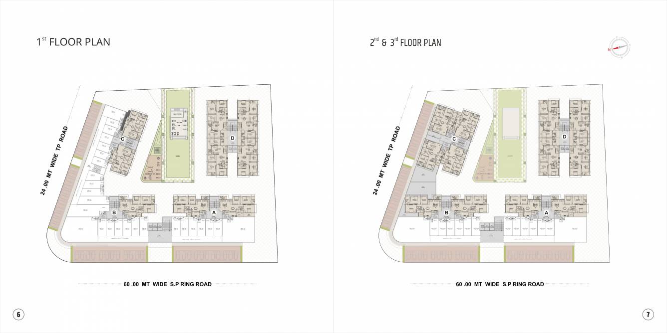  satva prime Block A To D Cluster Plan from 1st to 3rd Floor