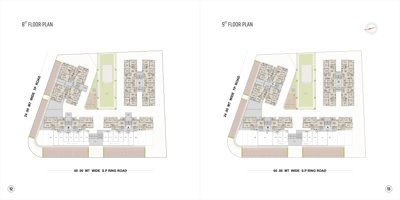  satva-prime Block A To D Cluster Plan from 8th to 9th Floor