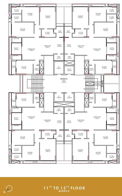  beverly heights A Cluster Plan From 11th To 13th Floor