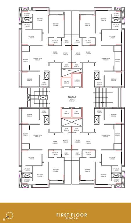  beverly heights B Cluster Plan For 1st Floor