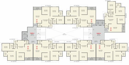  vr-luxuria Block A And B Cluster Plan From 2nd To 9th Floor