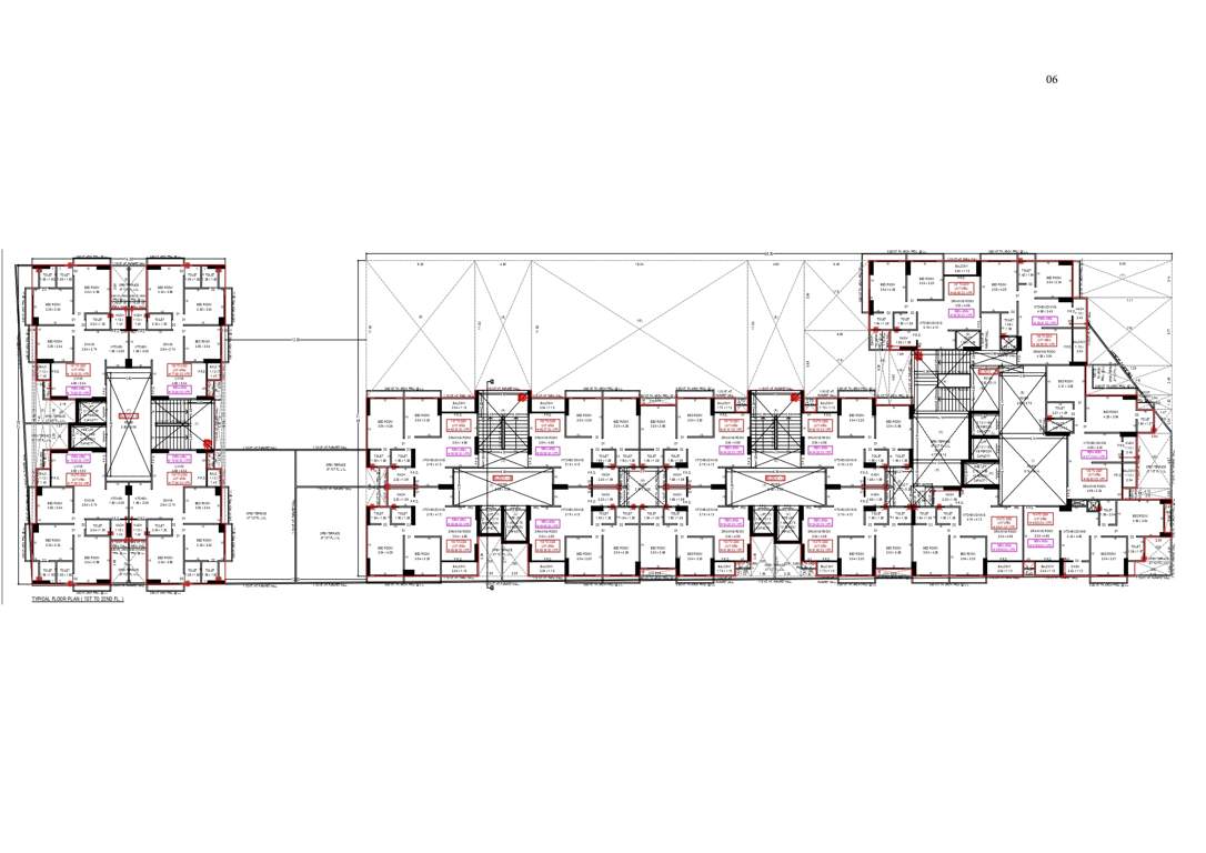 epitome Block A, Block B, Block C, Block D Cluster Plan from 1st to 22th Floor