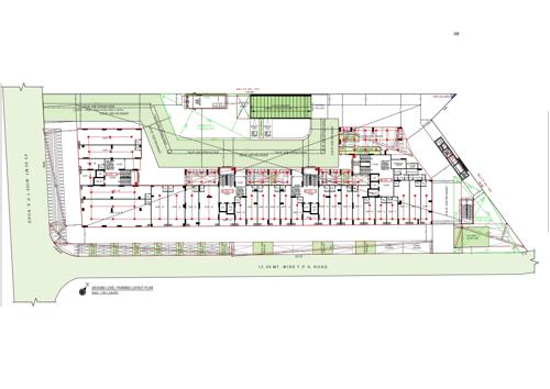  epitome Block A, Block B, Block C, Block D Parking Cluster Plan for ground Floor