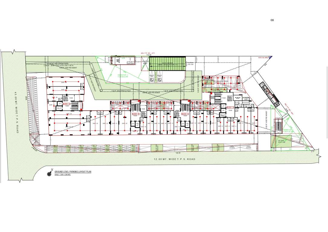  epitome Block A, Block B, Block C, Block D Parking Cluster Plan for ground Floor