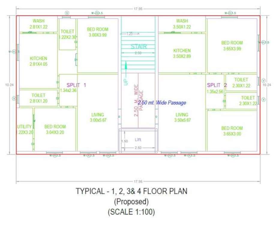  lake breeze Chaitra Lake Breeze Cluster Plan From 1st To 4th Floor