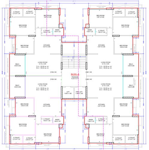  raj-luxuria Block A Cluster Plan From 13th To 14th Floor