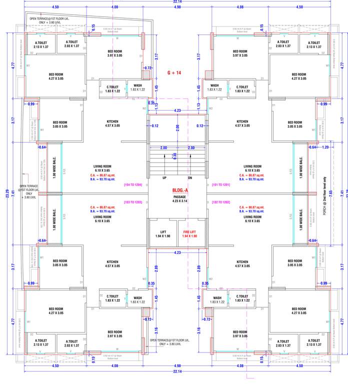  raj luxuria Block A Cluster Plan From 1st To 12th Floor