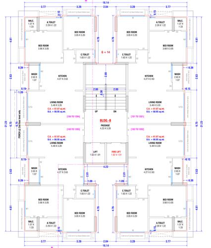  raj-luxuria Block B Cluster Plan From 1st To 12th Floor