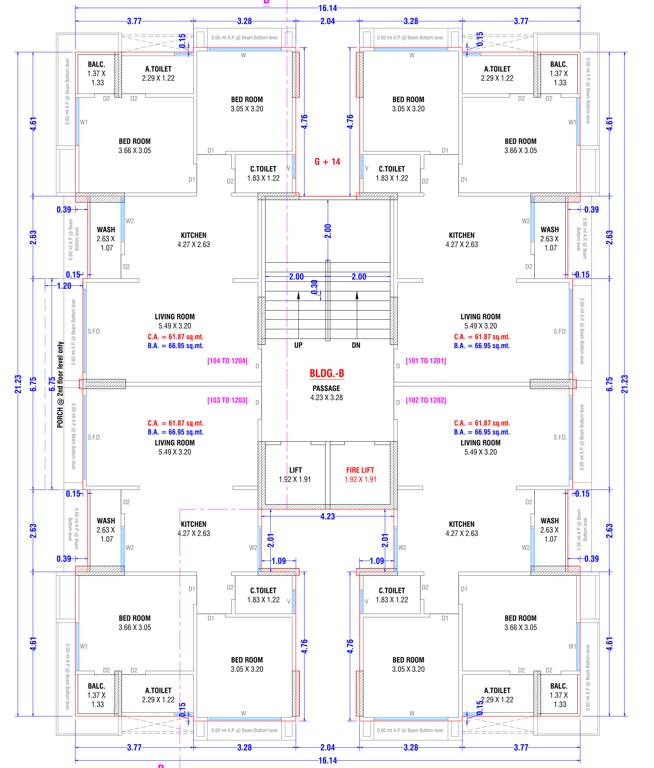  raj luxuria Block B Cluster Plan From 1st To 12th Floor