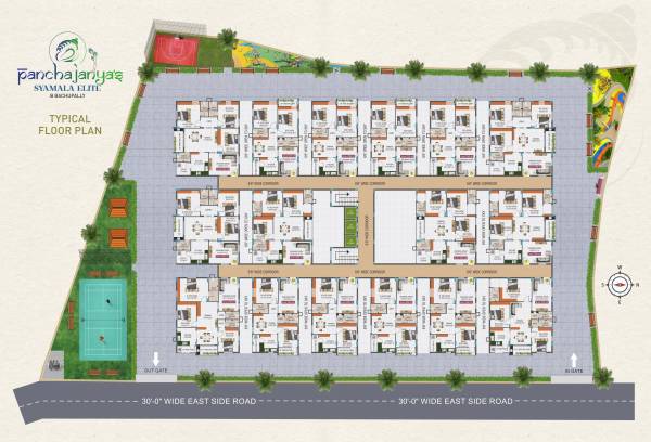  syamala-elite Syamala Elite Cluster Plan for Typical Floor