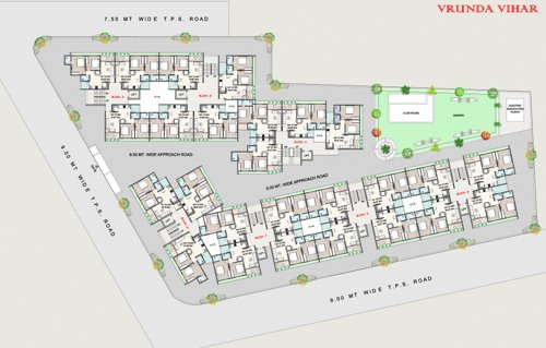  vrunda-vihar Block A To G Cluster Plan for Typical Floor