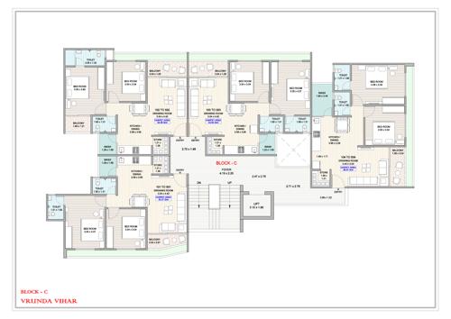  vrunda-vihar Block C Cluster Plan from 1st to 5th Floor