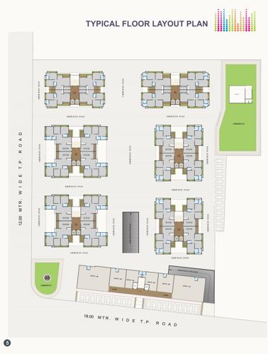  the-sahajanand-green Block A To F Cluster Plan for Typical Floor