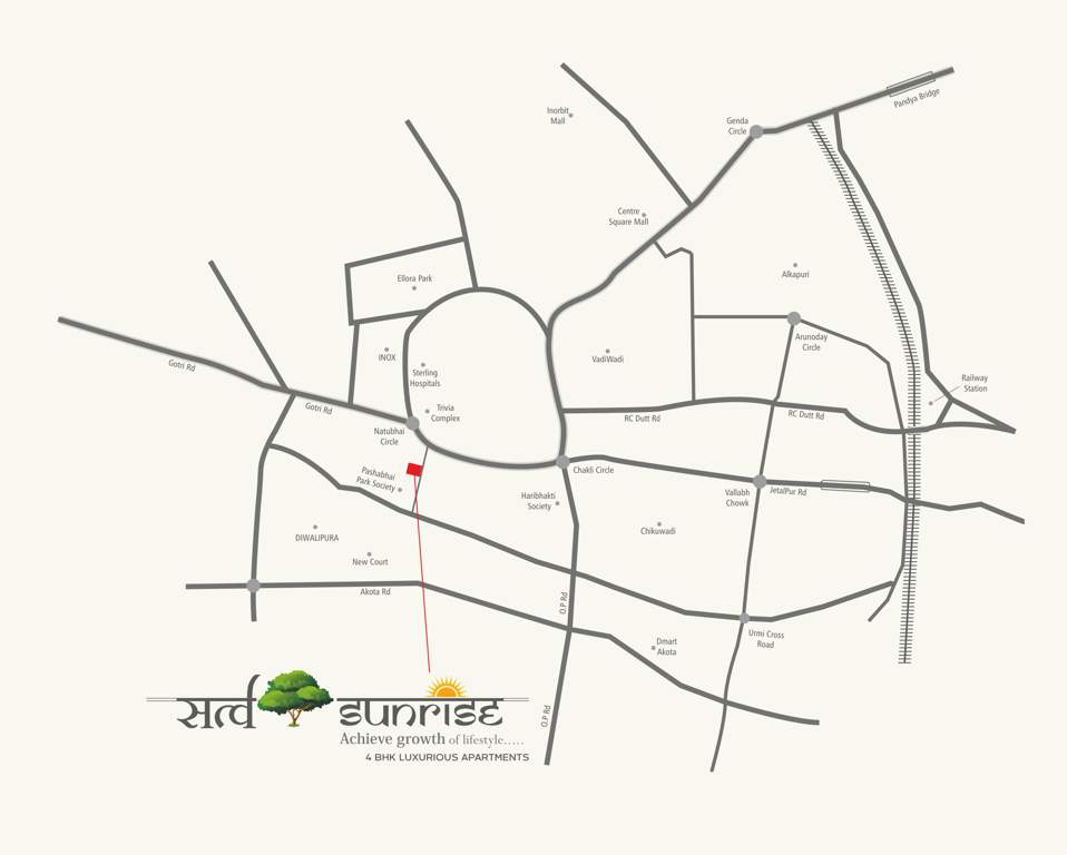  satvaa sunrise Location Plan