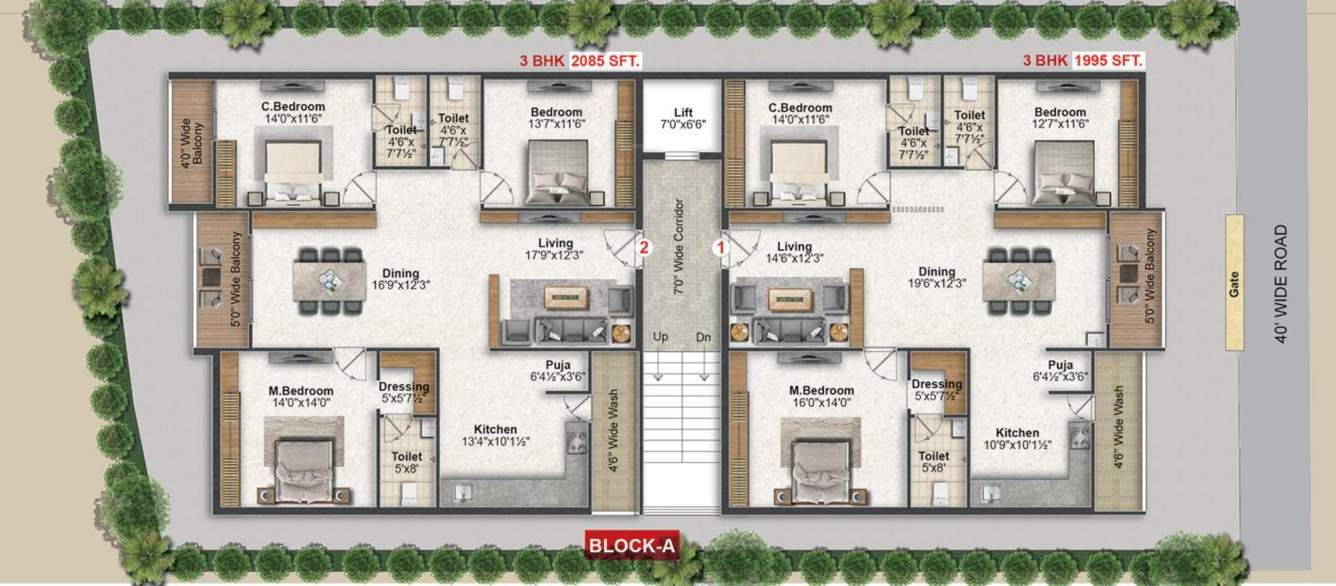  athena homes a Homes A Cluster Plan from 1st to 5th Floor