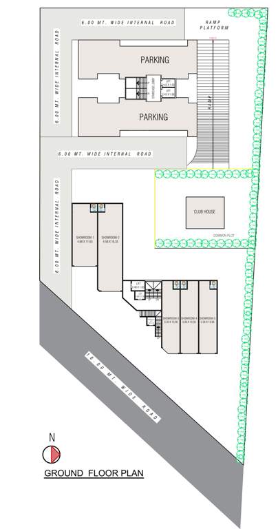  rudraksh nex Tower A + B  Cluster Plan For Ground Floor