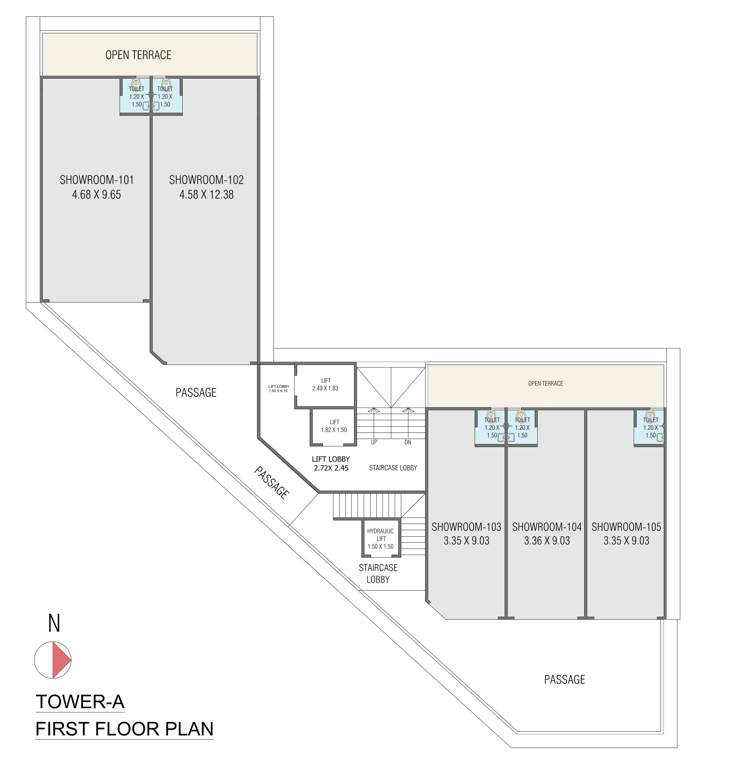  rudraksh nex Tower A Cluster Plan For 1st Floor