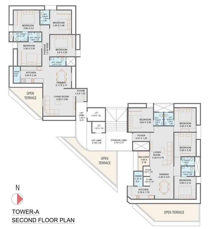  rudraksh nex Tower A Cluster Plan For 2nd Floor