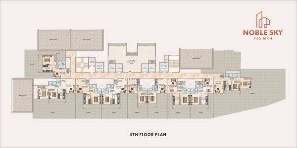  noble-sky Building No 1 Cluster Plan for 4th Floor
