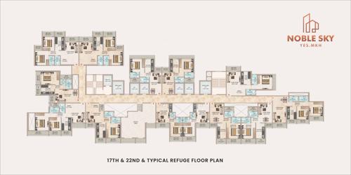  noble-sky Building No 1 Cluster Plan from 17th to 22th Floor