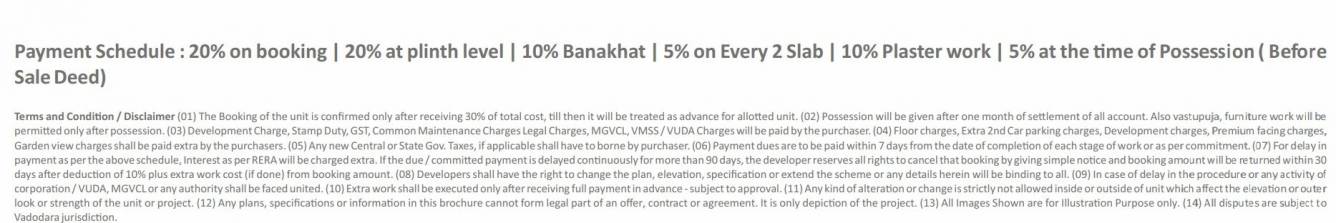 shivanta-skyview Construction Linked Payment (CLP) Payment Plan