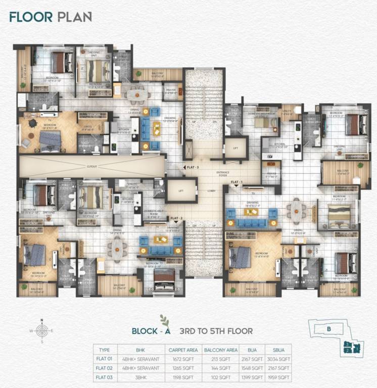  pride Block A Cluster Plan From 3rd To 5th Floor