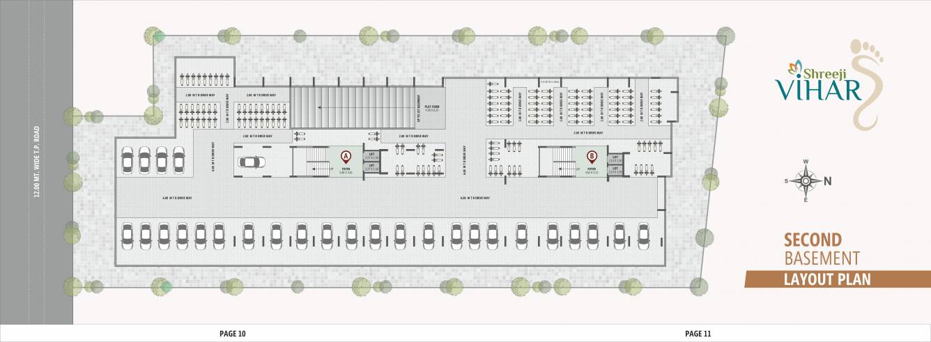  shreeji vihar Block A And B Cluster Plan for Basement 2