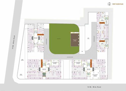  hastinapur-the-royal-legacy Madhav To Arjun Cluster Plan For 1st Floor