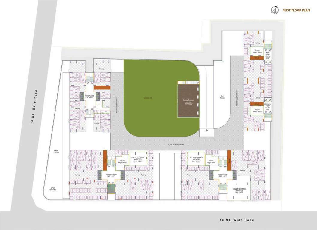  hastinapur the royal legacy Madhav To Arjun Cluster Plan For 1st Floor