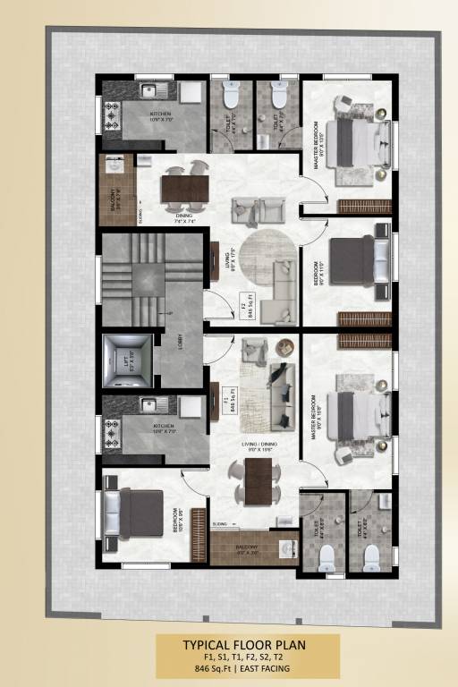  tisya Tisya Cluster Plan from 1st to 3rd Floor