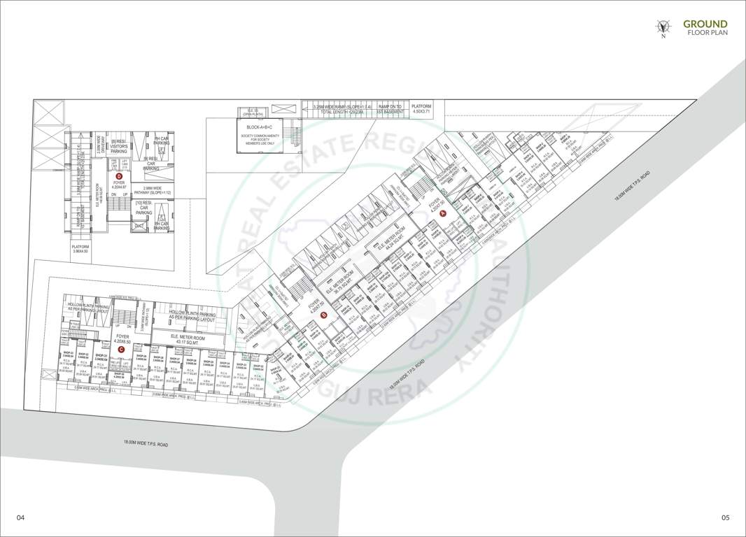  scarlet springs Block A To D Cluster Plan for ground Floor