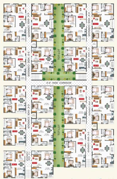  matsyagiri-homes Matsyagiri Homes Cluster Plan from 1st to 5th Floor