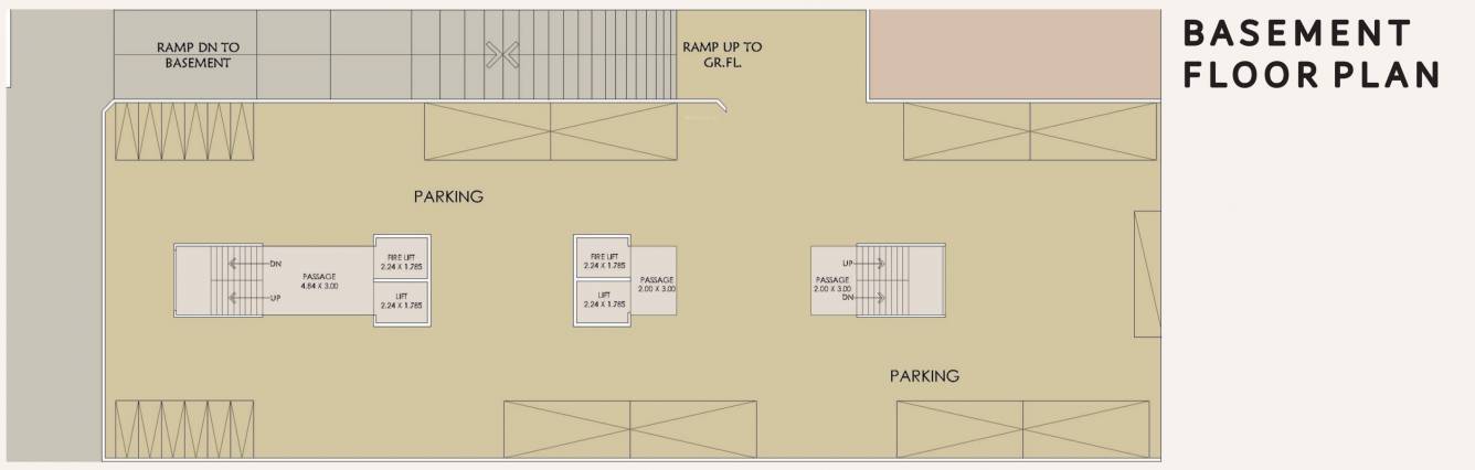 ram residency b tower B Basement Cluster Plan