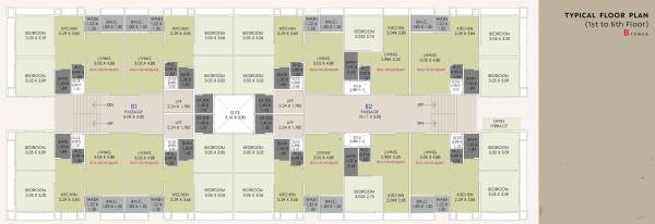 B Cluster Plan From 1st To 6th Floor ram-residency-b-tower B Cluster Plan From 1st To 6th Floor