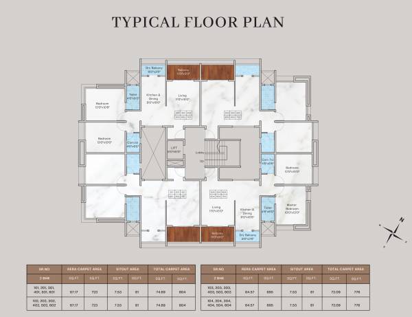  west-winds-wing-a Wing A Cluster Plan for Typical 