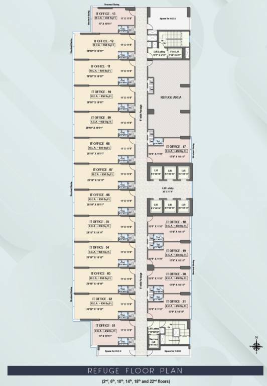  prime 1 Prime 1 Cluster Plan from 2nd to 22th Floor