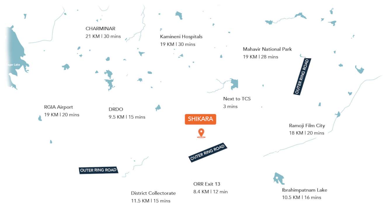  shikara tower ii Location Plan