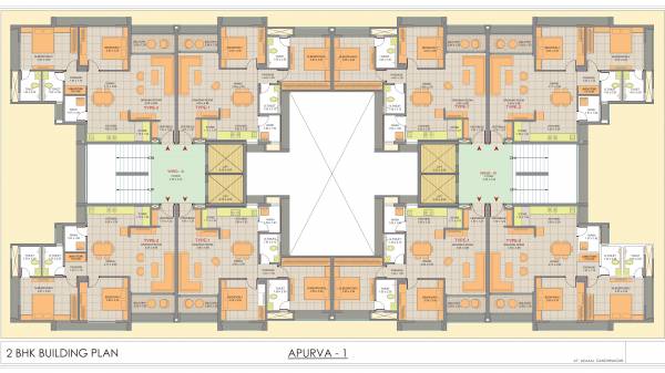  sector-6b-phase-2 APURVA Cluster Plan from 1st to 14th Floor