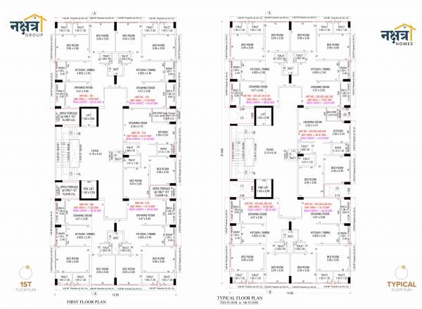 Homes Cluster Plan from 1st to 5th Floor homes Homes Cluster Plan from 1st to 5th Floor
