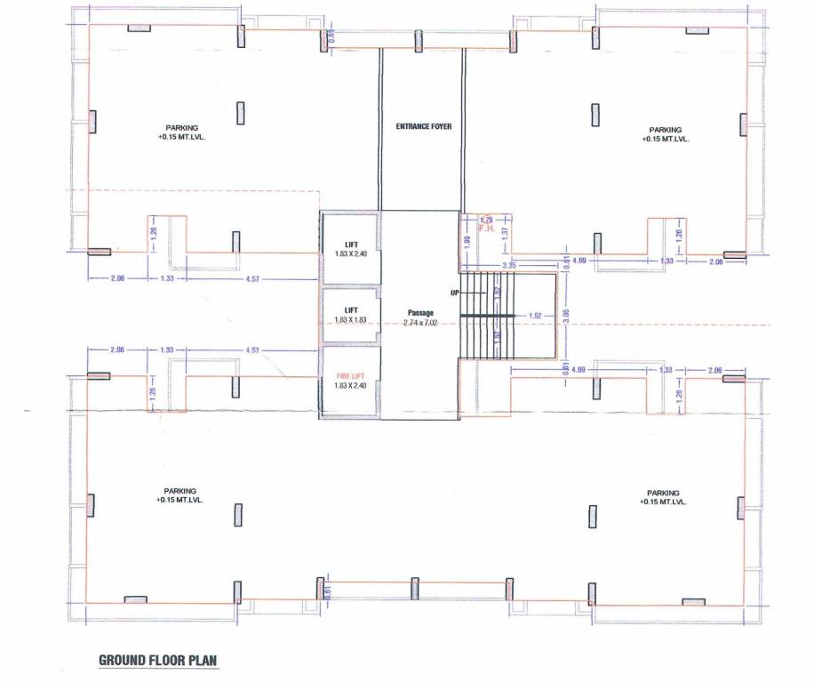 residency A1,A2 Ground Floor  Cluster Plan