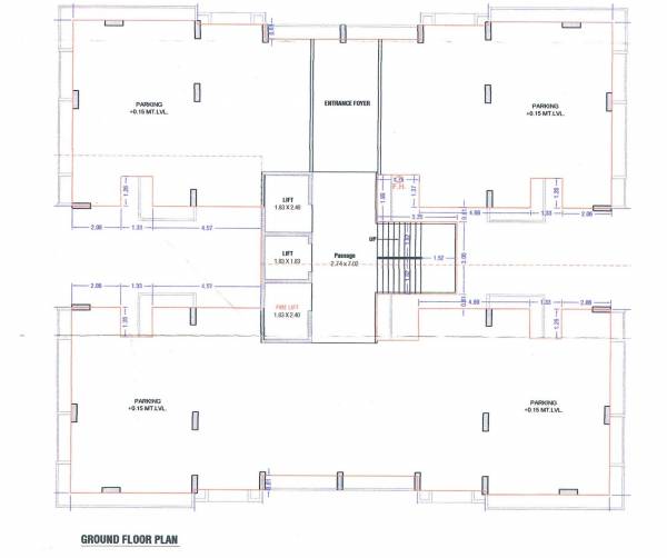 A1,A2 Ground Floor Cluster Plan residency A1,A2 Ground Floor Cluster Plan