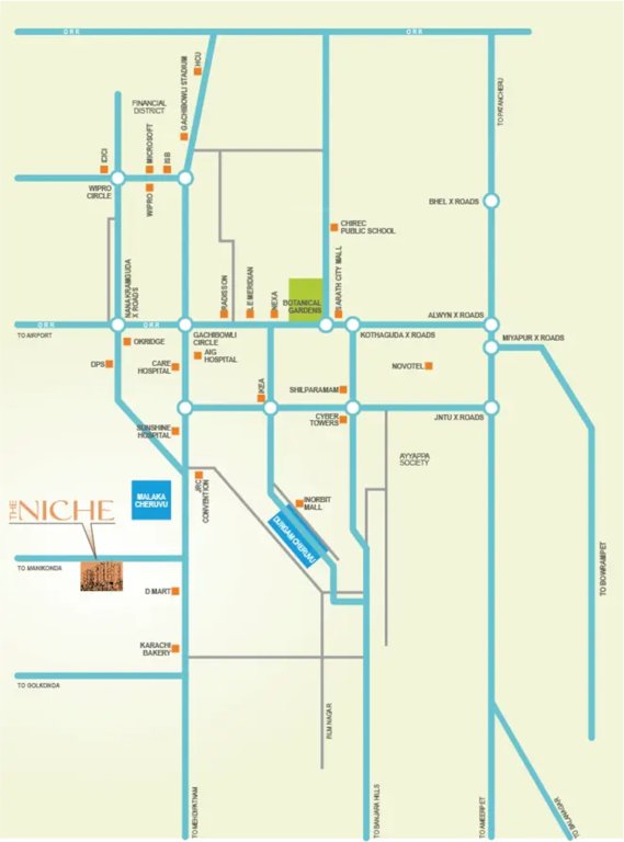  the niche Location Plan