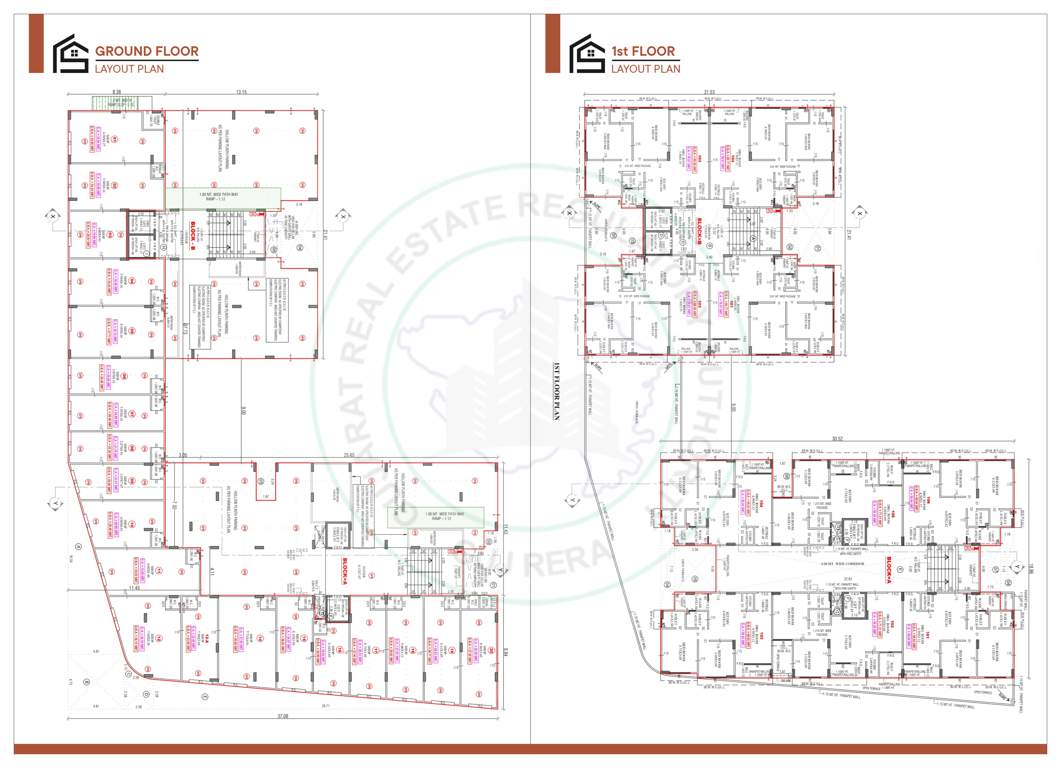  empire Block A And B Cluster Plan from ground to 1st Floor